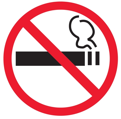 Макет знака о запрете курения