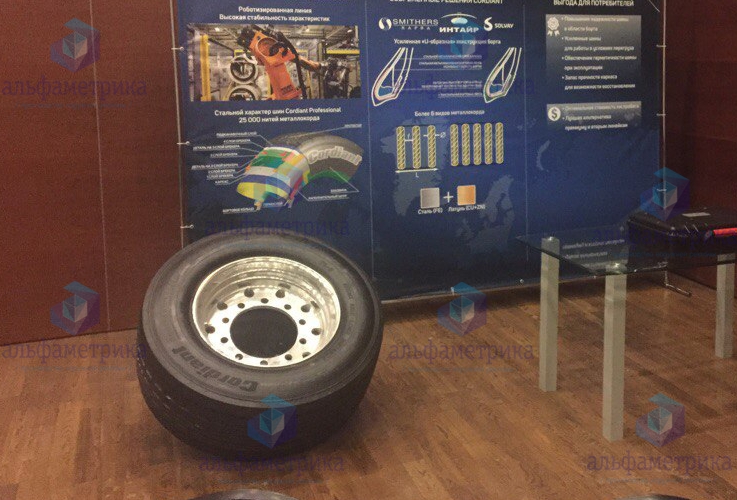 Рекламная стойка для колес и шин