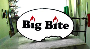Рекламная вывеска кафе для прогрессивной молодежи Big Bite