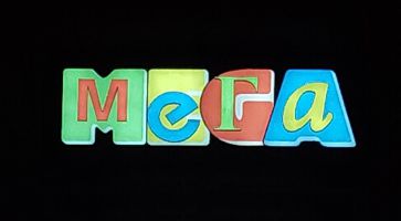 Объёмные буквы МЕГА высотой 4.3м для стелы МЕГА Химки