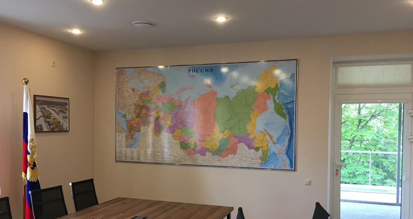 Настенная карта РФ в профиле Нильсен