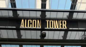 Вывеска на подъезд ЖК ALCON TOWER