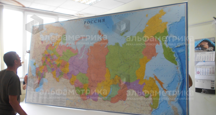 Настенная карта РФ в профиле Нильсен, фото