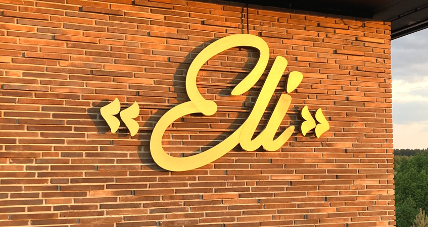 Логотип на въездную группу КП «Eli»