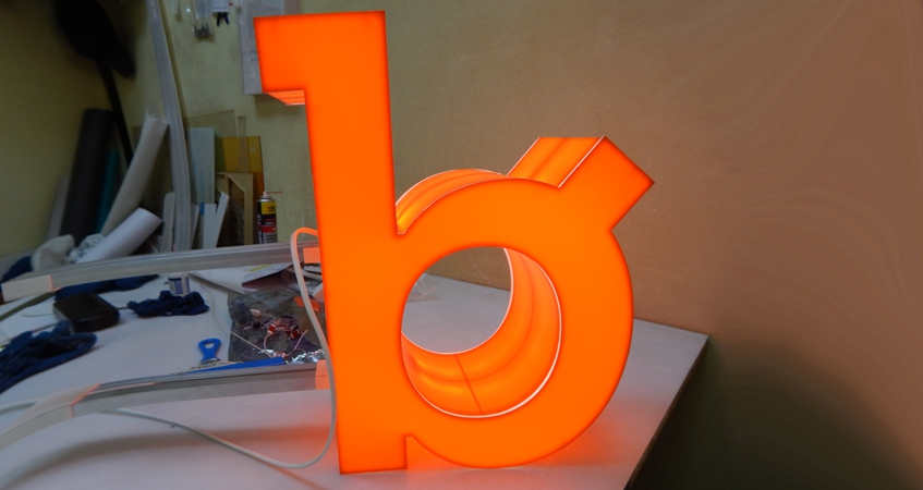 3D логотип световой, фото
