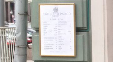 Лайтикс меню для кафе Caffe del Parco м. Театральная