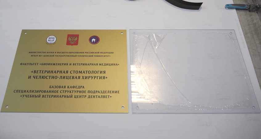 Табличка с золотой плёнкой Оракал 641 091 gold для  ДГТУ
